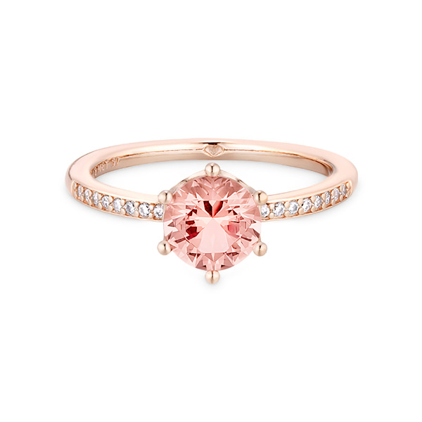 판도라 188289C01 스파클링 크라운 솔리테어 핑크 로즈 반지 타임메카