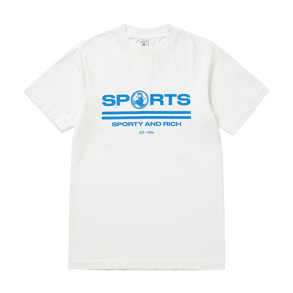스포티앤리치 TS623WH 스포츠 (SPORTS) 로고 공용 반팔티 트랜드메카