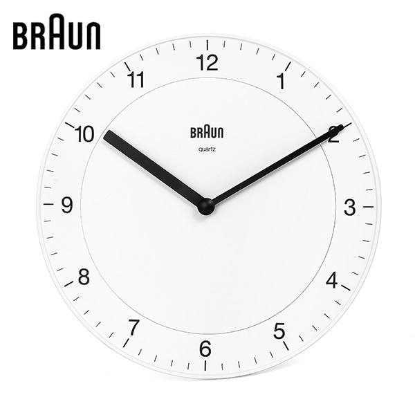 [브라운 BRAUN] BC06W / 무소음 쿼츠 공용 벽시계 (스타벅스 시계) 20cm 타임메카